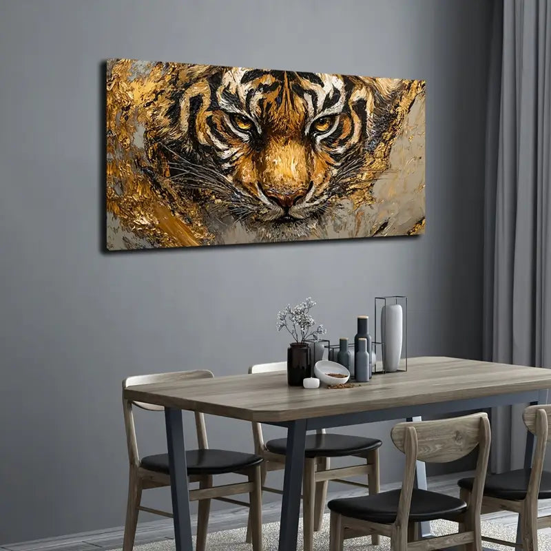 Majestic Tigers Theme Wall Art Canvas Office Home Room Framed 120x60cm