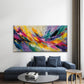 Multicolor Splashy Painting Wall Art Canvas Office Home Room Framed 120x60cm