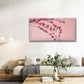 Pink Flowers Branch Wall Art Canvas Office Home Room Framed 120x60cm