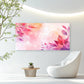 Pink Watercolor Botanical Art Wall Art Canvas Office Home Room Framed 80x45cm