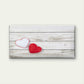 Hearts On Weathered Wood Wall Art Canvas Office Home Room Framed 80x45cm