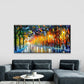 Colorful Autumn Park Wall Art Canvas Office Home Room Framed 120x60cm