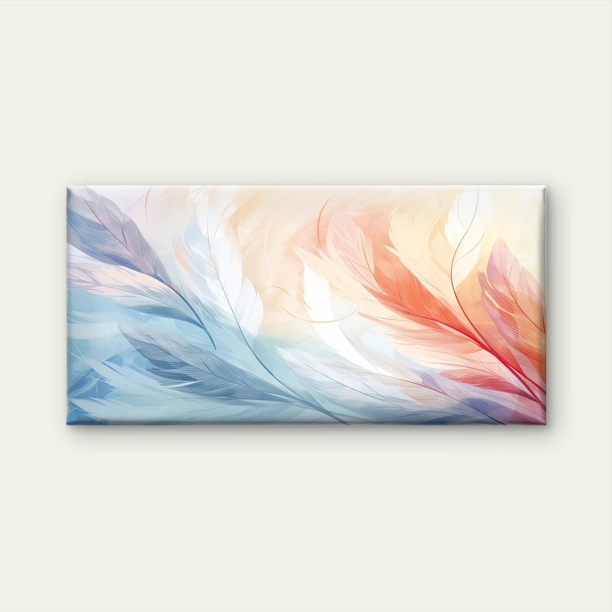 Whispers of Soft Feathers Wall Art Canvas Office Home Room Framed 80x45cm