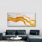 Golden River Abstract Flow Wall Art Canvas Office Home Room Framed 120x60cm