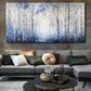 Forest Modern Nature Blue & White Wall Art canvas office home room framed 120x60cm