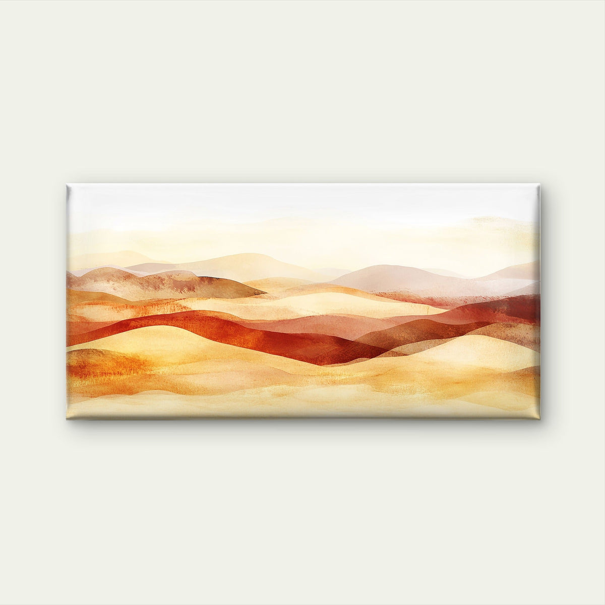 Abstract Earthy Dunes Wall Art Canvas Office Home Room Framed 80x45cm