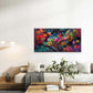 Vibrant Flowers And Branches Wall Art Canvas Office Home Room Framed 120x60cm