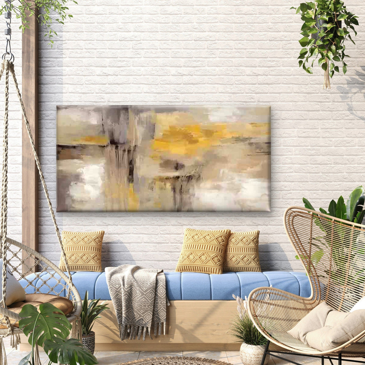 Modern Abstract Minimalist Wall Art Canvas Office Home Room Framed 120x60cm