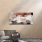 Abstract Terracotta Clay Wave Wall Art Canvas Office Home Room Framed 120x60cm