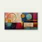 Minimalist Circles & Squares Wall Art Canvas Office Home Room Framed 80x45cm