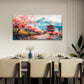 Springtime At The Pagoda Wall Art Canvas Office Home Room Framed 120x60cm