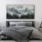 Black and White Foggy Forest Mountain Wall Art canvas office home room framed 120x60cm