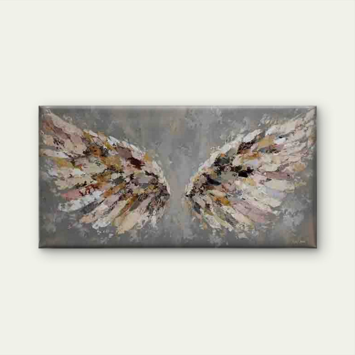 Wingspan Angel Wing Wall Art Canvas Office Home Room Framed 120x60cm