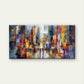 Abstract Cityscape with Bright Wall Art Canvas Office Home Room Framed 120x60cm