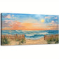 Nautical Beach Sunset Vibrant Coastal Scene Serene Ocean Waves & Sandy Shores Wall Art canvas office home room framed 120x60cm