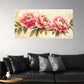 Contemporary Pink Floral Design Wall Art wall canvas office home room framed 120x60cm