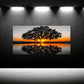 Black and White Oak Tree Sunset Wall Art canvas office home room framed 120x60cm