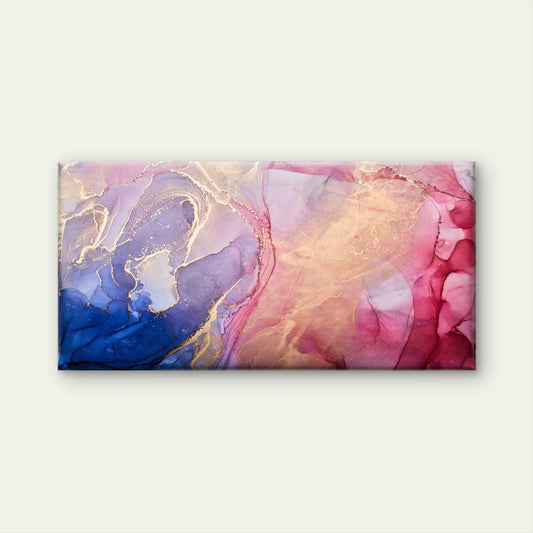 Colorful Abstract Alcohol Ink Wall Art Canvas Office Home Room Framed 80x45cm