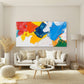 Bold Strokes & Vibrant Colors Wall Art Canvas Office Home Room Framed 80x45cm