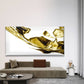 Abstract Liquid Gold Wall Art Canvas Office Home Room Framed 120x60cm
