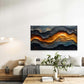 Abstract Wave Pattern Artwork Wall Art Canvas Office Home Room Framed 120x60cm