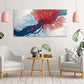 Red Modern Tree Blue River Wall Art canvas office home room framed 120x60cm