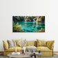 Turquoise Water Plitvice Lakes Wall Art Canvas Office Home Room Framed 120x60cm