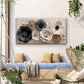 Flowers in Black White Wall Art Canvas Office Home Room Framed 120x60cm