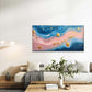 Blue And Rose Quartz Marble Wall Art Canvas Office Home Room Framed 120x60cm