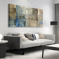 Brown Abstract Vintage Wall Art canvas office home room framed 120x60cm