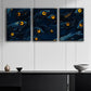 3pcs Bioluminescent Glowing Fish Ocean Metal Print Ready to Hang Art