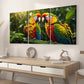 3pcs Close-Up Images of Parrot Bird Parrot Wall Art Set Canvas Framed 40x60cm - High Quality Print 100% Australian Made Wall Canvas Ready to Hang