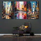 3pcs Watercolor New York City Times Square Metal Print Ready to Hang Art