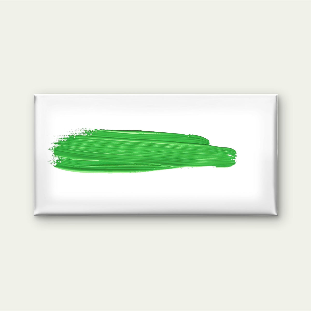 Abstract Green Chroma Brush Wall Art Canvas Office Home Room Framed 80x45cm