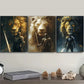 3pcs Knight in Armor Design Metal Print Ready to Hang Art