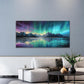 Aurora & Lake Reflections Wall Art Canvas Office Home Room Framed 120x60cm