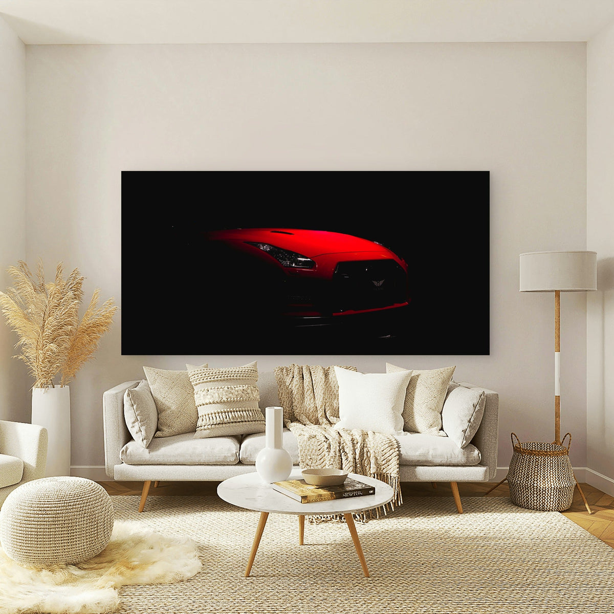 GTR Emerging From The Darkness Wall Art Canvas Office Home Room Framed 120x60cm