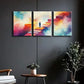 3pcs The for Man at the Top Metal Print Ready to Hang Art