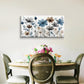 Indigo Brown Gray Flower Wall Art canvas office home room framed 120x60cm