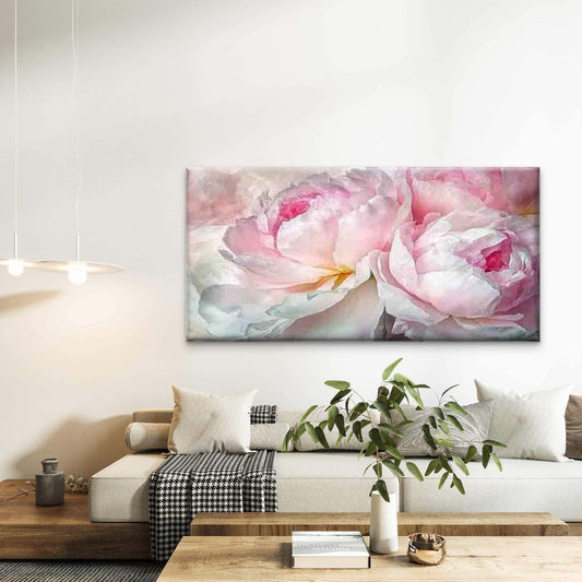 Fashionable Abstract Floral Wall Art Canvas Office Home Room Framed 80x45cm