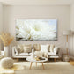 White Anastasia Spider Flower Wall Art Canvas Office Home Room Framed 120x60cm