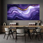 Vibrant Purple & Golden Abstract Wall Art wall canvas office home room framed 120x60cm