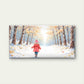 Little Girl Winter Snow Wall Art Canvas Office Home Room Framed 120x60cm
