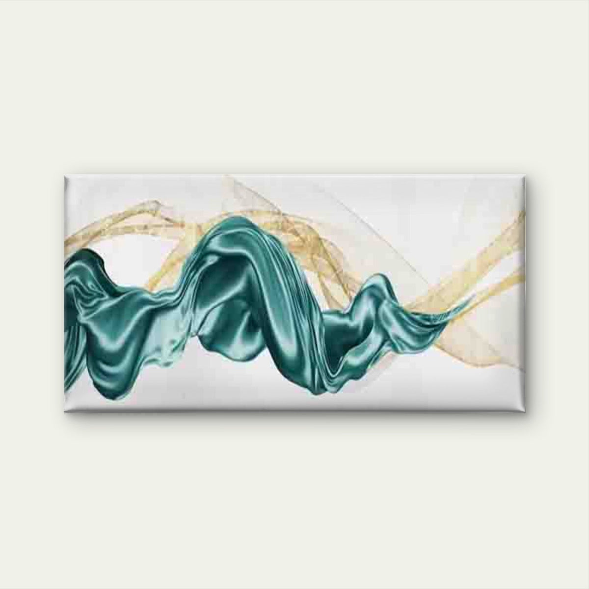 Satin Drapes Flowing Waves Wall Art Canvas Office Home Room Framed 120x60cm