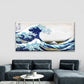 Ocean Wave And Boats Wall Art Canvas Office Home Room Framed 80x45cm