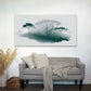 Misty Forest Morning Light Wall Art Canvas Office Home Room Framed 80x45cm