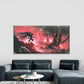 Devil Standing on Ruins Wall Art Canvas Office Home Room Framed 120x60cm