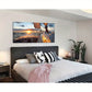 Epic Seascape Sailboat Deck Mast & Sails Sunset Wall Art canvas office home room framed 120x60cm