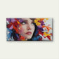 Women Eye Abstract Splatter Wall Art Canvas Office Home Room Framed 80x45cm