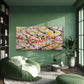 Abstract Color Splash Painting Wall Art Canvas Office Home Room Framed 120x60cm